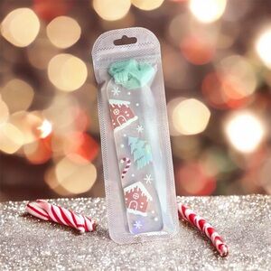 Festive Holiday Bookmark Mint Green Tie Handcrafted